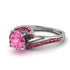Twist Shank Pink Moissanite Engagement Ring - Maria No. 812