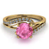 Twist Shank Pink Moissanite Engagement Ring - Maria No. 801 image 2