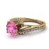 Twist Shank Pink Moissanite Engagement Ring - Maria No. 801 image 3