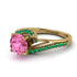 Twist Shank Pink Moissanite Engagement Ring - Maria No. 804