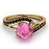 Twist Shank Pink Moissanite Engagement Ring - Maria No. 807 image 2