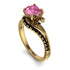 Twist Shank Pink Moissanite Engagement Ring - Maria No. 807