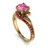 Twist Shank Pink Moissanite Engagement Ring - Maria No. 810 image 1