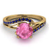 Twist Shank Pink Moissanite Engagement Ring - Maria No. 813 image 2