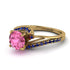 Twist Shank Pink Moissanite Engagement Ring - Maria No. 813