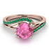Twist Shank Pink Moissanite Engagement Ring - Maria No. 805