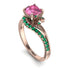 Twist Shank Pink Moissanite Engagement Ring - Maria No. 805