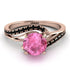 Twist Shank Pink Moissanite Engagement Ring - Maria No. 808