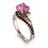 Twist Shank Pink Moissanite Engagement Ring - Maria No. 808
