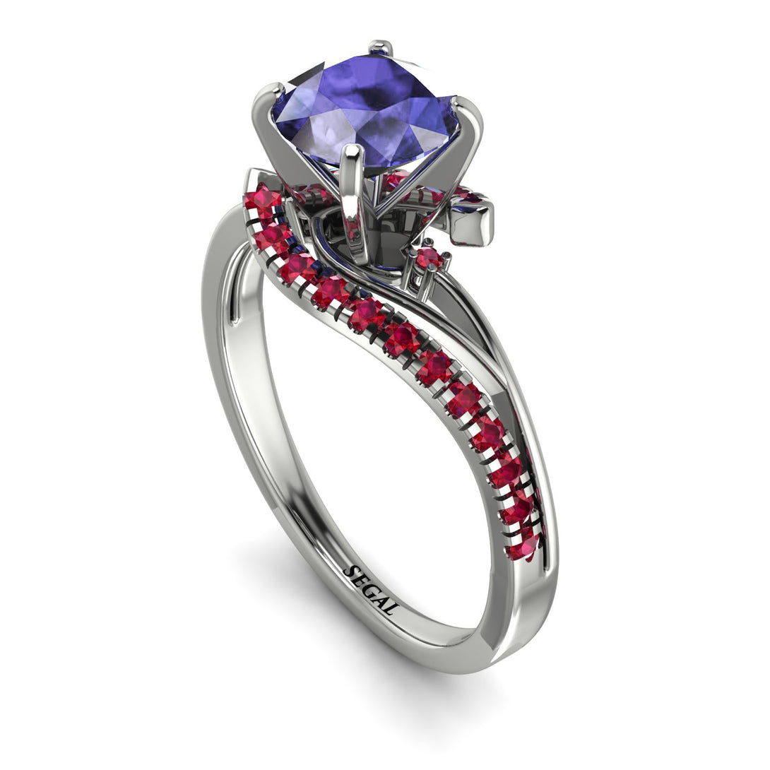 Twist Shank Tanzanite Engagement Ring - Maria No. 212