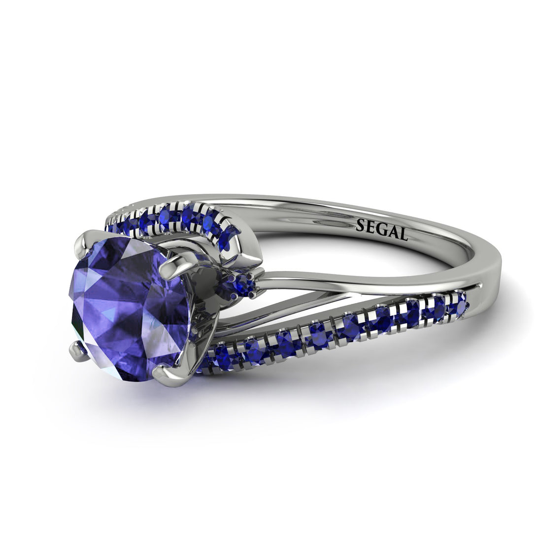 Twist Shank Tanzanite Engagement Ring - Maria No. 215