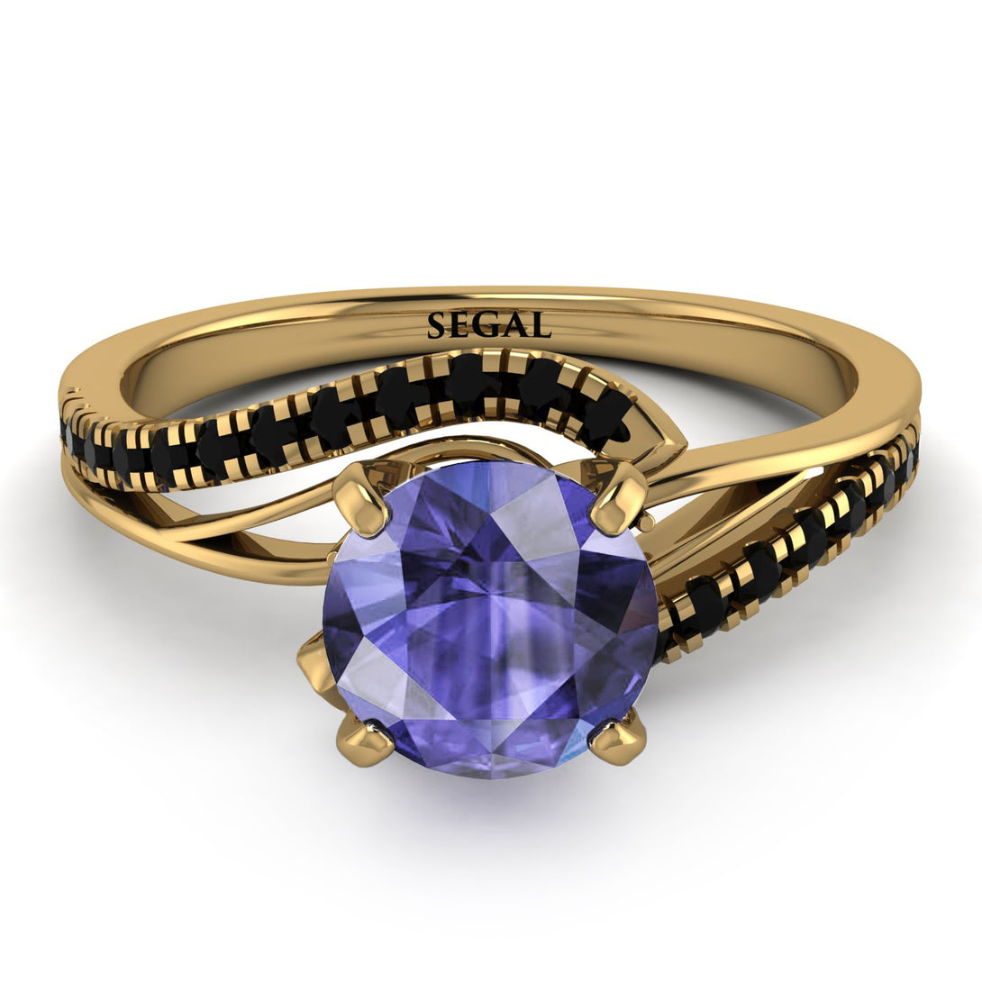 Twist Shank Tanzanite Engagement Ring - Maria No. 207