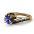 Twist Shank Tanzanite Engagement Ring - Maria No. 207