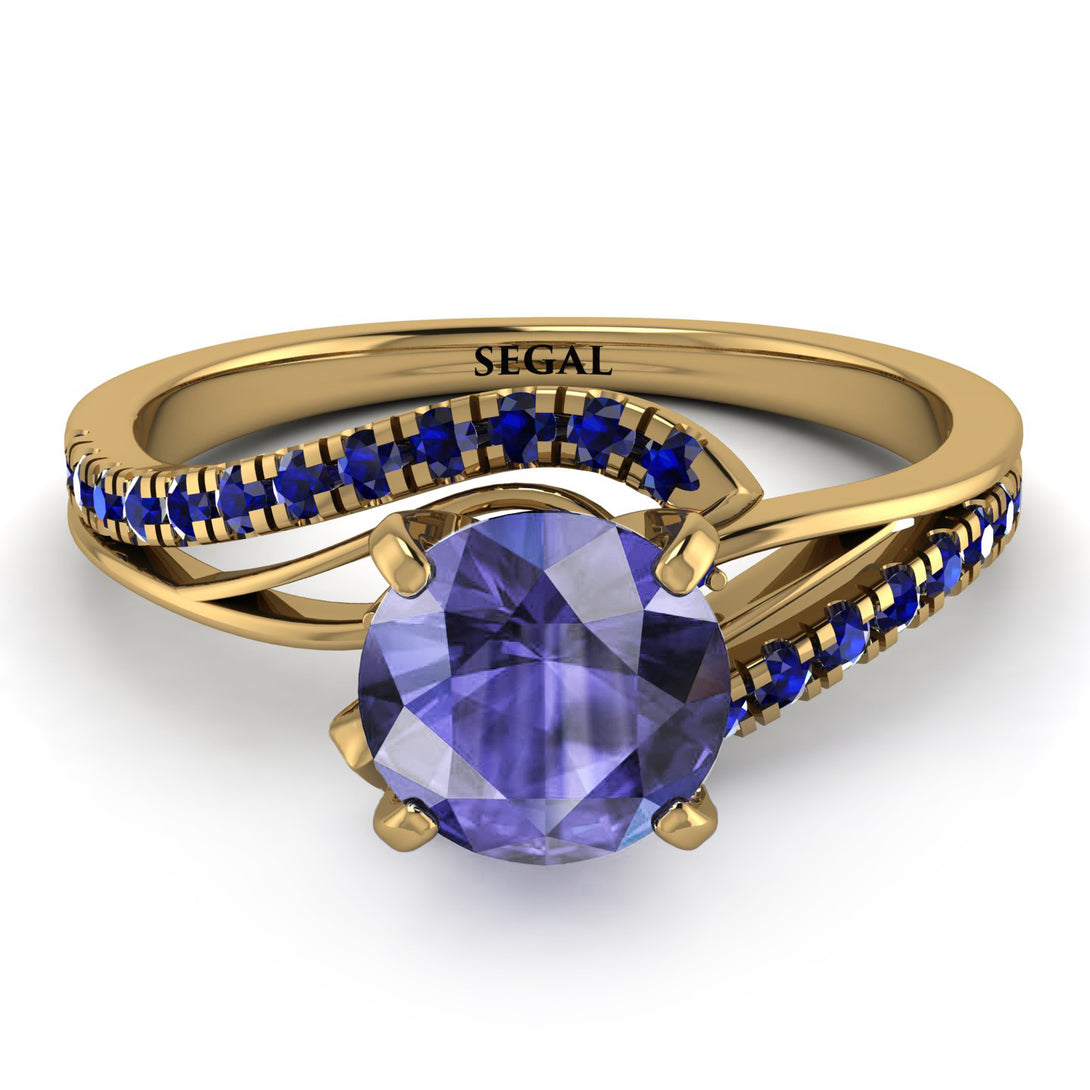 Twist Shank Tanzanite Engagement Ring - Maria No. 213