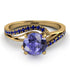 Twist Shank Tanzanite Engagement Ring - Maria No. 213