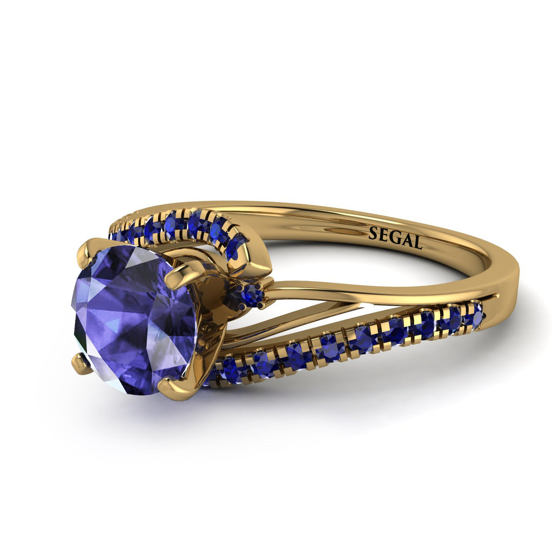 Twist Shank Tanzanite Engagement Ring - Maria No. 213