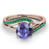 Twist Shank Tanzanite Engagement Ring - Maria No. 205