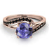 Twist Shank Tanzanite Engagement Ring - Maria No. 208