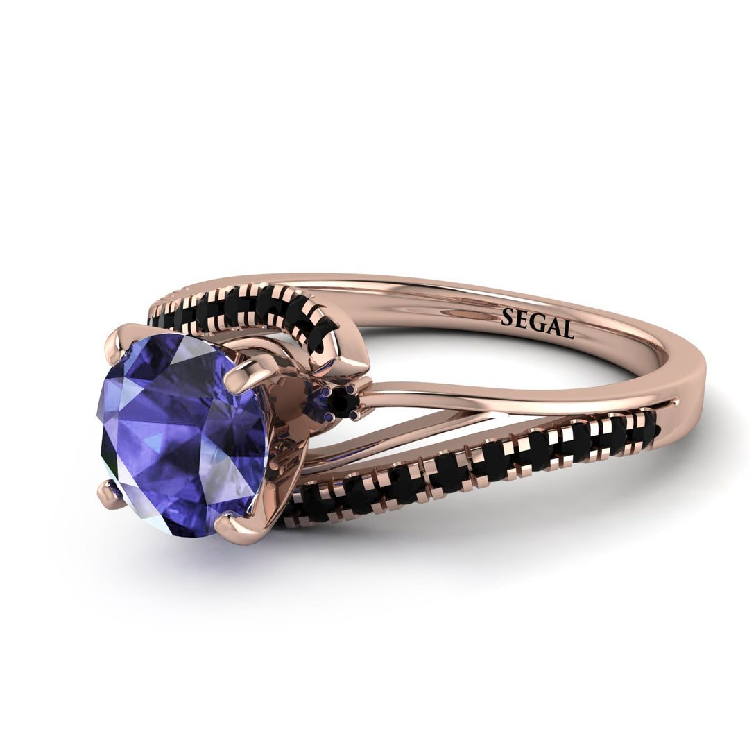 Twist Shank Tanzanite Engagement Ring - Maria No. 208