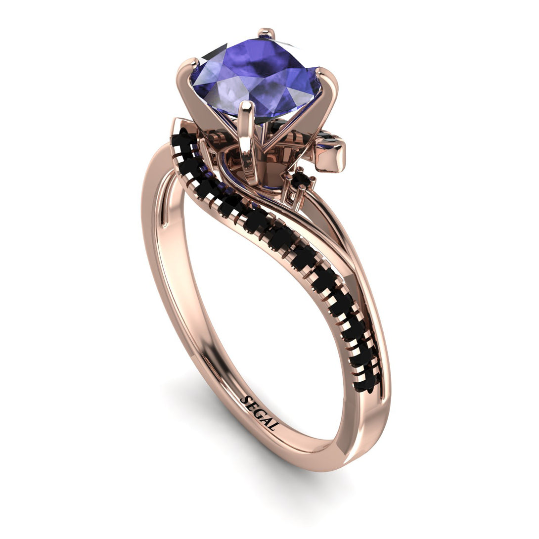 Twist Shank Tanzanite Engagement Ring - Maria No. 208