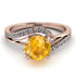 Twist Shank Yellow Diamond Engagement Ring - Maria No. 1002 image 2