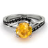 Twist Shank Yellow Diamond Engagement Ring - Maria No. 1009 image 2