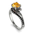 Twist Shank Yellow Diamond Engagement Ring - Maria No. 1009