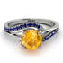 Twist Shank Yellow Diamond Engagement Ring - Maria No. 1015