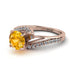Twist Shank Yellow Diamond Engagement Ring - Maria No. 1002