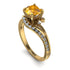Twist Shank Yellow Diamond Engagement Ring - Maria No. 1001