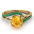 Twist Shank Yellow Diamond Engagement Ring - Maria No. 1004