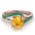 Twist Shank Yellow Diamond Engagement Ring - Maria No. 1005