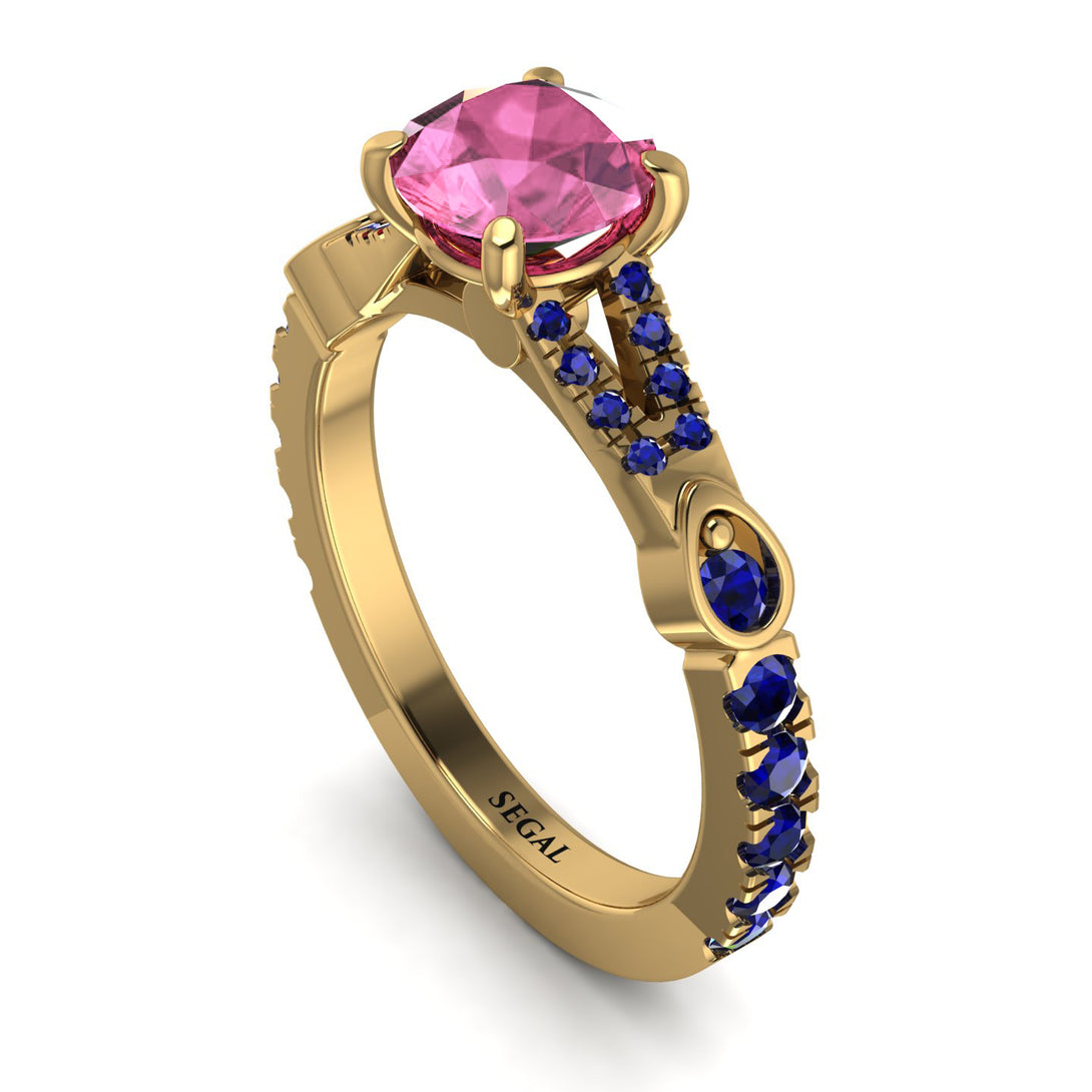 Vintage Pink Moissanite Engaement Ring - Arya No. 813