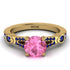 Vintage Pink Moissanite Engaement Ring - Arya No. 813
