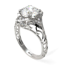 Diamond Ornate Filigree Engagement Ring - Evie No. 3 image 1