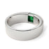 Princess Cut Emerald Solitaire Wedding Band - Lane No. 6