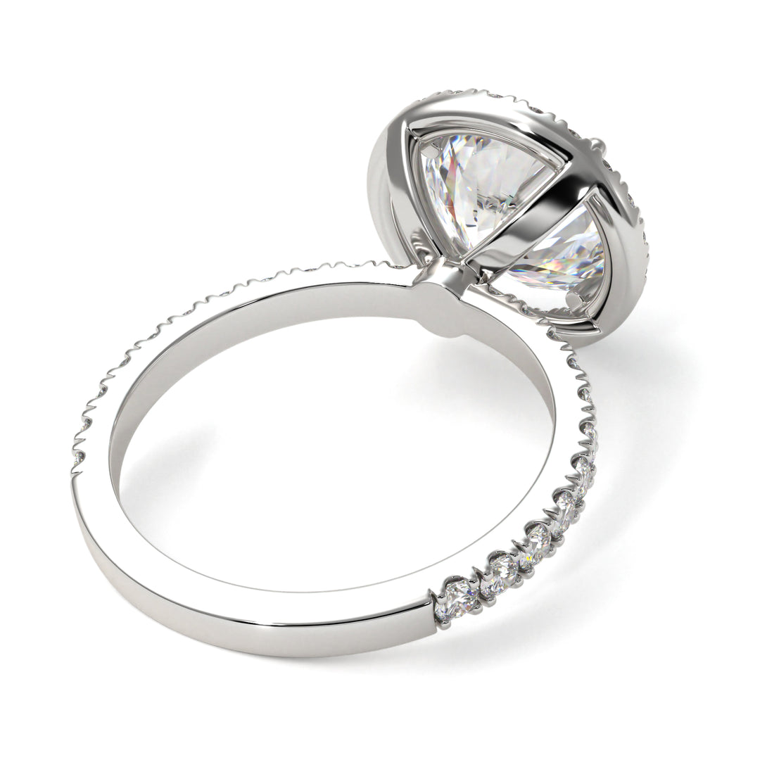 Round Cut Diamond Halo Engagement Ring - Charleigh No. 3
