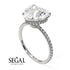 Custom 6ct Heart Shape Diamond Ring - Noelle No. 3000