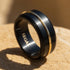 Black Titanium & Gold Men's Ring - Wyatt No. 1