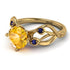 Yellow Diamond Blossom 14K Golden Nature Inspired Engagement Ring - Haley No. 1013