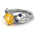 Yellow Diamond Blossom 14K Golden Nature Inspired Engagement Ring - Haley No. 1015