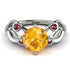 Yellow Diamond Blossom 14K Golden Nature Inspired Engagement Ring - Haley No. 1012 image 2