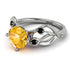 Yellow Diamond Blossom 14K Golden Nature Inspired Engagement Ring - Haley No. 1009 image 1