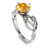 Yellow Diamond Blossom 14K Golden Nature Inspired Engagement Ring - Haley No. 1003