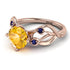 Yellow Diamond Blossom 14K Golden Nature Inspired Engagement Ring - Haley No. 1014 image 1