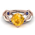 Yellow Diamond Blossom 14K Golden Nature Inspired Engagement Ring - Haley No. 1014