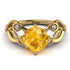 Yellow Diamond Blossom 14K Golden Nature Inspired Engagement Ring - Haley No. 1001