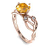 Yellow Diamond Blossom 14K Golden Nature Inspired Engagement Ring - Haley No. 1002 image 3