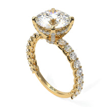 Diamond Twisted Band Halo Engagement Ring - Avianna No. 1 image 1