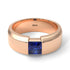 Princess Cut Sapphire Solitaire Wedding Band - Lane No. 14